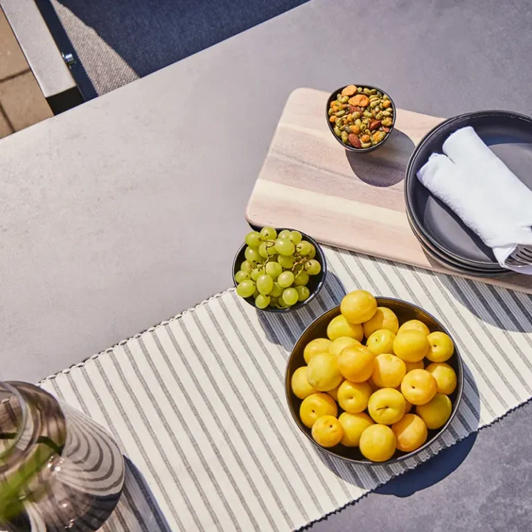 Durable and easy-to-maintain finish detail on premium Artovi patio furniture.