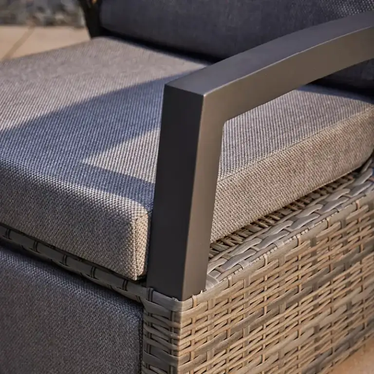 Close-up of robust and weather-resistant materials on Artovi outdoor furniture.